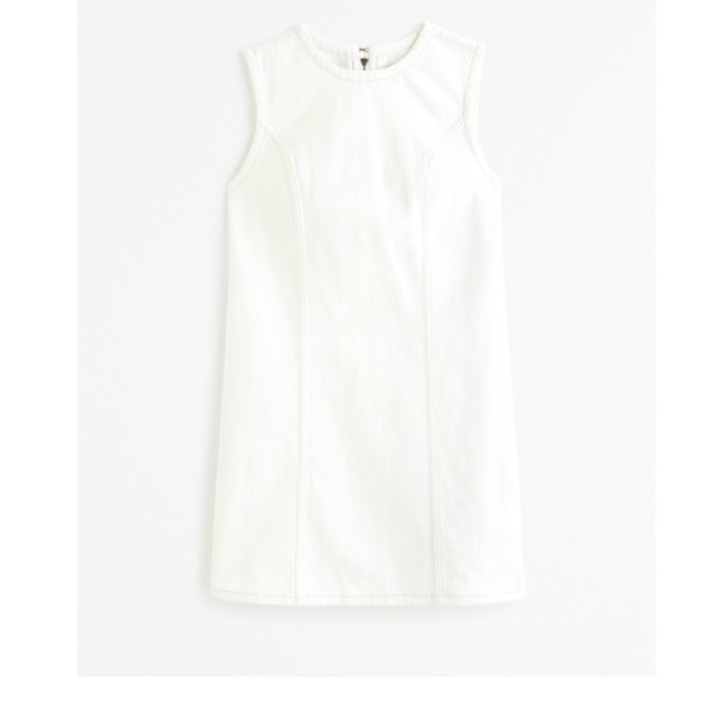 Abercrombie & Fitch White Sleeveless Sheath Dress